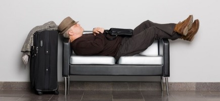 Travel sleeping airport